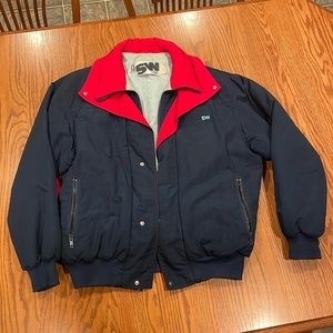 vintage men’s large navy blue Swing West ski jacket